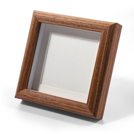 4x4 Shadow Box Picture Frame Small Shadow Box Frame Display Case Picture Frames Made of Solid Wood to Hang Memory Sports Memorabilia, Medals, Wedding, Pins, Awards, Tickets and Photos