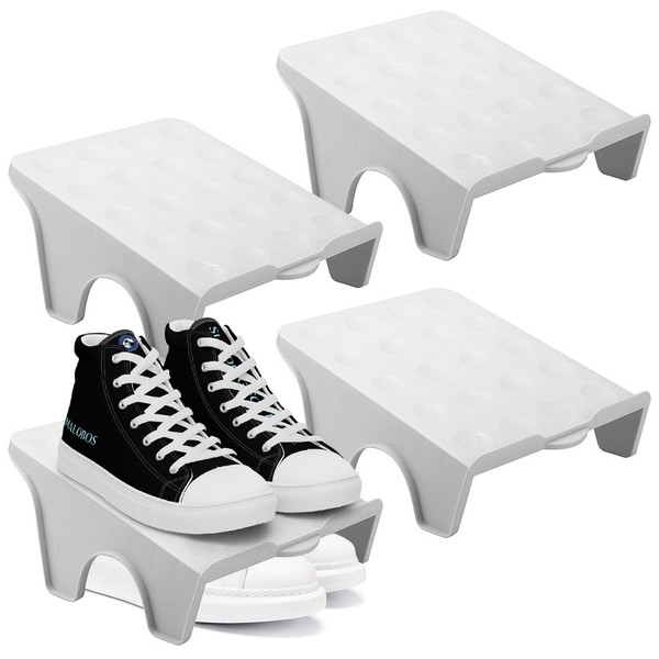 Wapasezyar Shoe Stacker, Shoe Organiser, Space Saving, Pack of 4