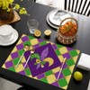 rouihot Mardi Gras Set of 6 Placemats for Dining Table,Gold