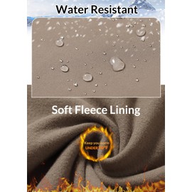 BALEAF Women's Fleece Lined Pants Winter Thermal Warm Yoga Pants Flare Leggings Waterproof Warm Bell Bottom Leggings with Pockets 29'' Cocoa Creme M