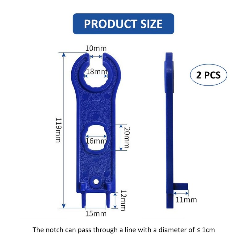 MC4 Spanners,2PCS Solar Spanner Set,MC4 Keys,MC4 Tool,Solar Connector Disconnect Tool,Solar