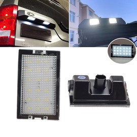 Hacreyatu 2X LED Car Number License Plate Lights Lamps White Compatible with Land Range Rover Sport L320 Discovery 3 4 LR3 LR4 Freelander 2 LR2 12V