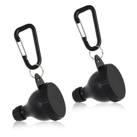 OUMASK 2 Pcs Protein Powder Container, Protein Powder Travel Container, Protein Powder Container to Go, Pre Workout/Gym Supplemen Keychain (Black, 50ml)