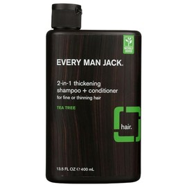 Pack of 1 x Every Man Jack 2 in 1 Shampoo plus Conditioner - Thickening - Scalp and Hair - Fine or Thinning Hair - 13.5 oz