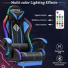 Gaming Chair Massage with LED Lights and Ergonomic Computer Gaming