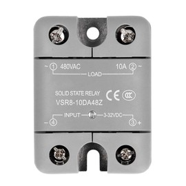Solid State Relay with LED Indicator DC Control AC Optical Isolation SSR Relay 3‑32VDC Input 10A 480VAC Output