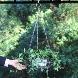 AIHAOKAN Metal Hanging Planters,Plant Hanger Basket Decorative Plant Pot Holder for Outdoor Indoor Garden, Patio, Deck, Porch, Flower Pots