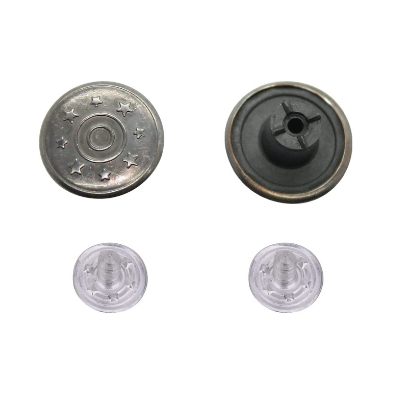 Trimming Shop 17mm Jean Buttons with Aluminium Back Pins Replacement