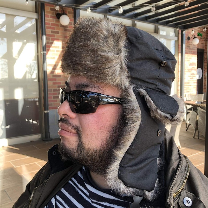 Wagma Products Men's Flight Cap, Pilot Cap, Russian Hat, black