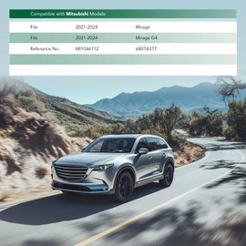 YHTAUTO Front Bumper Cover Molding Compatible with Mitsubishi Mirage/Mirage G4 2021-2024, Chrome Bumper Trim Moldings, Front Driver Side Upper