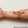 'Cow With Flower' Temporary Tattoo - Water Resistant, Skin-Safe, Non-Toxic