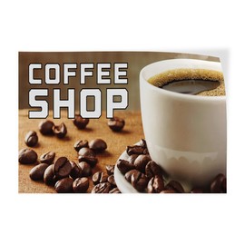 Decal Stickers Multiple Sizes Coffee Shop Outdoor Advertising Printing Industrial Vinyl Safety Sign Label Restaurant & Food 14x10Inches