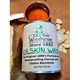 Ole Time Woodsman "Oilskin Wax". The Original 1800's Formula for Waterproofing Canvas and Cotton Outer Garments