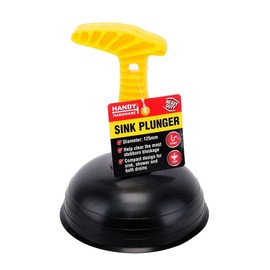 Sink Plunger Control Grip Plumbing Blockage Waste Drain Kitchen Unblock Plunger