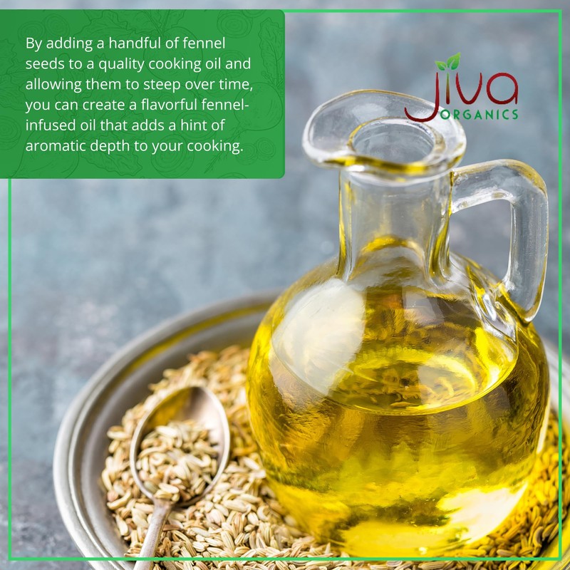 Jiva Organic Fennel Seeds 7 Oz Bag - Non-GMO, Certified,