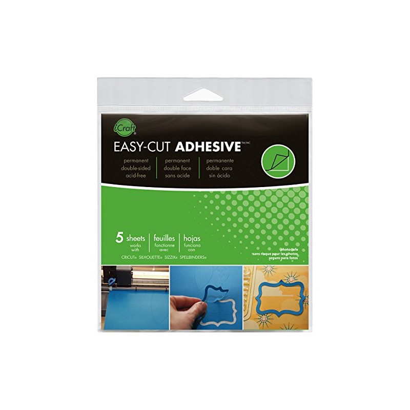 iCraft 3378 Easy-Cut Adhesive Sheets, 5.75" x 5.75"