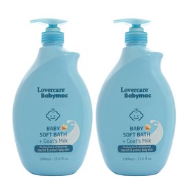 2-Pack Lovercare Babymac Baby Soft Bath+Goat Milk - 2 x 33.8 fl oz