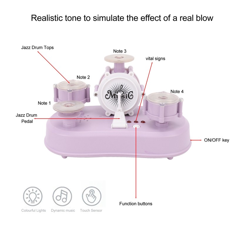 Finger Touch Drum Early Educational Simulation Electronic Tiny Desktop Finger