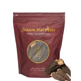 Season Harvests Dried Morel Mushrooms 2oz, Premium Gourmet Morels – Fresh Flavor – Morel Mushroom for Sauces, Stews Specialty Recipes fresh mushrooms Vegan & non GMO