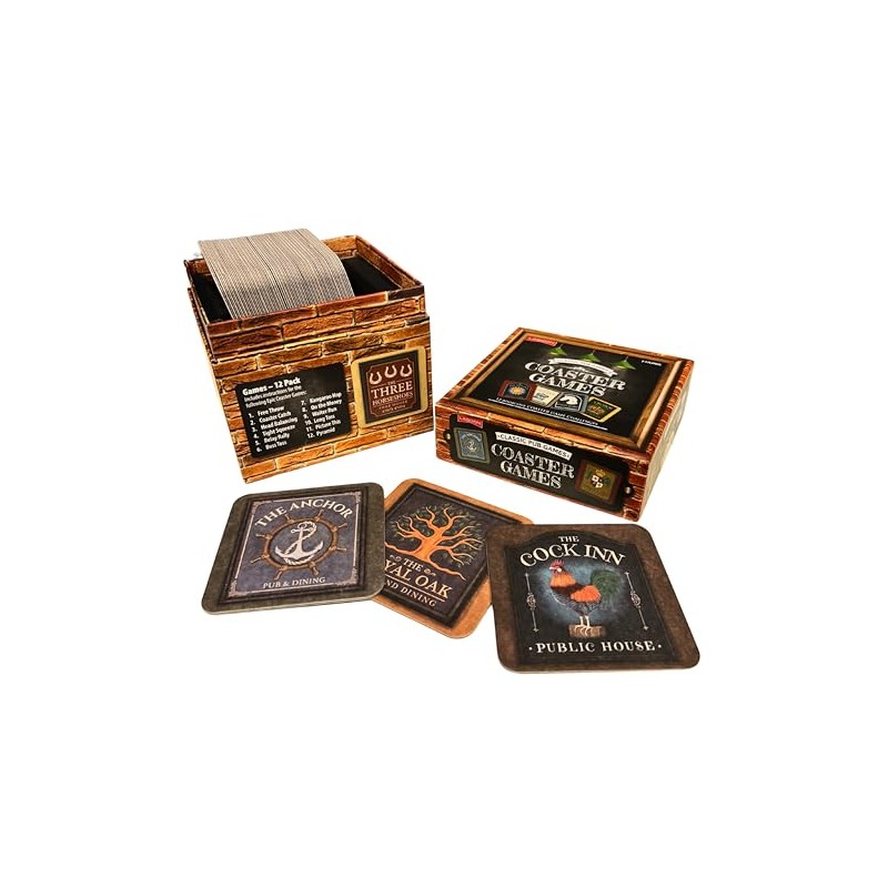 Classic Pub Coaster Games Compendium, 12 Bar Games, 40 Lagoon