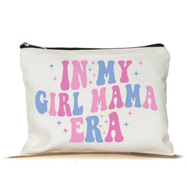 NMPCreativeStore In My Girl Mom Era Makeup Bag - Girl Mom Club Cosmetic Bags - Mom To Be Gift - New Mom Gift - Baby Shower Makeup Bag- Gifts Idea For Birthday - Mother's Day - Christmas - Holiday