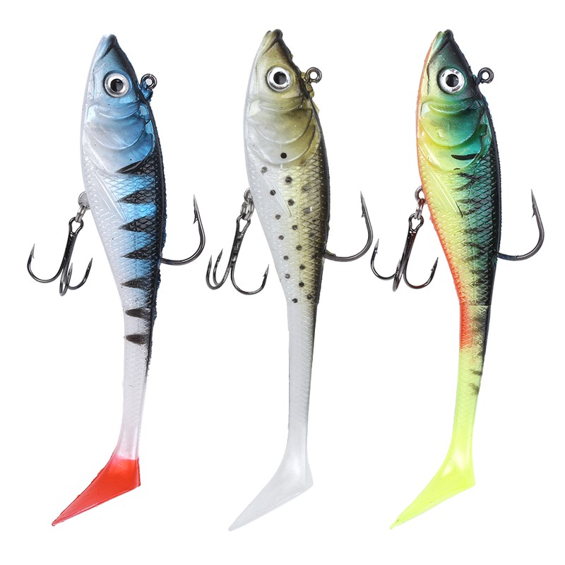 Coating T Tail Soft Artificial Simulation Lure Bait Sea Fishing