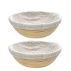 2pcs 10" Round Banneton Proofing Basket Round Bread Brotform with