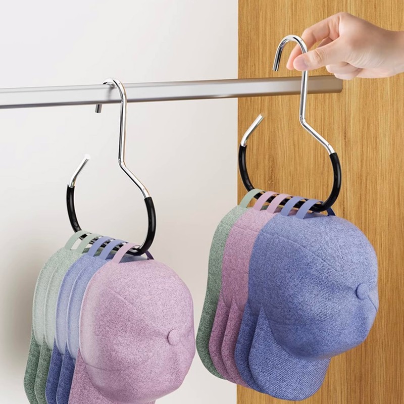 Hat Hanger,8 Pack Hat Storage for Baseball Caps,Scarf Hangers, Metal