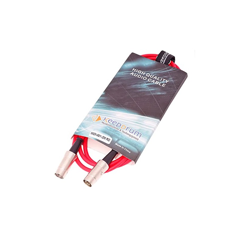keepdrum MIDI-001 Midi cable 2m Red