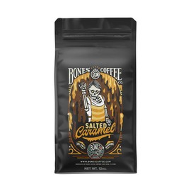 Bones Coffee Company Salted Caramel Coffee Beans (Whole Bean Coffee)