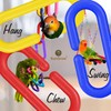 SunGrow Rainbow C-Clips Plastic Chain Links, Bird Swing & Climbing