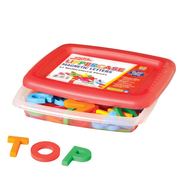 Educational Insights Multicolored Uppercase AlphaMagnets , Set of 42 Uppercase