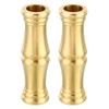 PATIKIL 15.5x54mm Solid Brass Lamp Neck, 2 Pack Threaded Turned