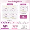 Comkrivy 40 Stück Rosa Fisch Servietten und 45 Stück Holz