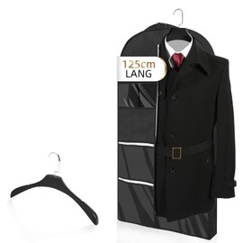 DOBVDLA Garment Bag Long 125 x 60 cm for High-Quality Clothes Cover for Suit, Jacket, Dress, Breathable Storage Bag for Travel and Protection with Hanger