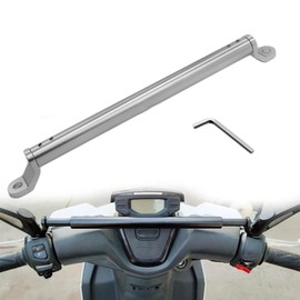 EOHMAK Motorcycle Balance Bar Motorcycle Handlebars Aluminum Alloy Motorcycle Cross Bar with Handlebar 22mm in Diameter Adjustable Strength Levers Balance Handlebar Crossbar (Silver)