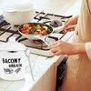 1.5L Bacon Grease Container with Strainer, 46oz Large Enamel Rustic
