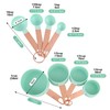 8-Piece Stackable Rose Gold Stainless Steel Handled Measuring Cups and