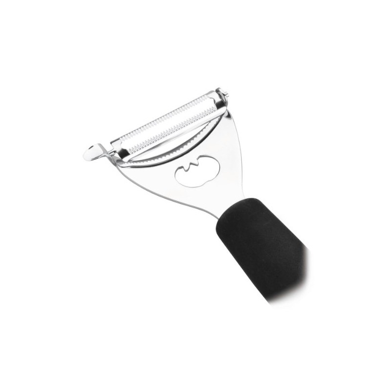 Lacor Professional Y Tomato Peeler Serrated-S, Stainless Steel Black, 5.5