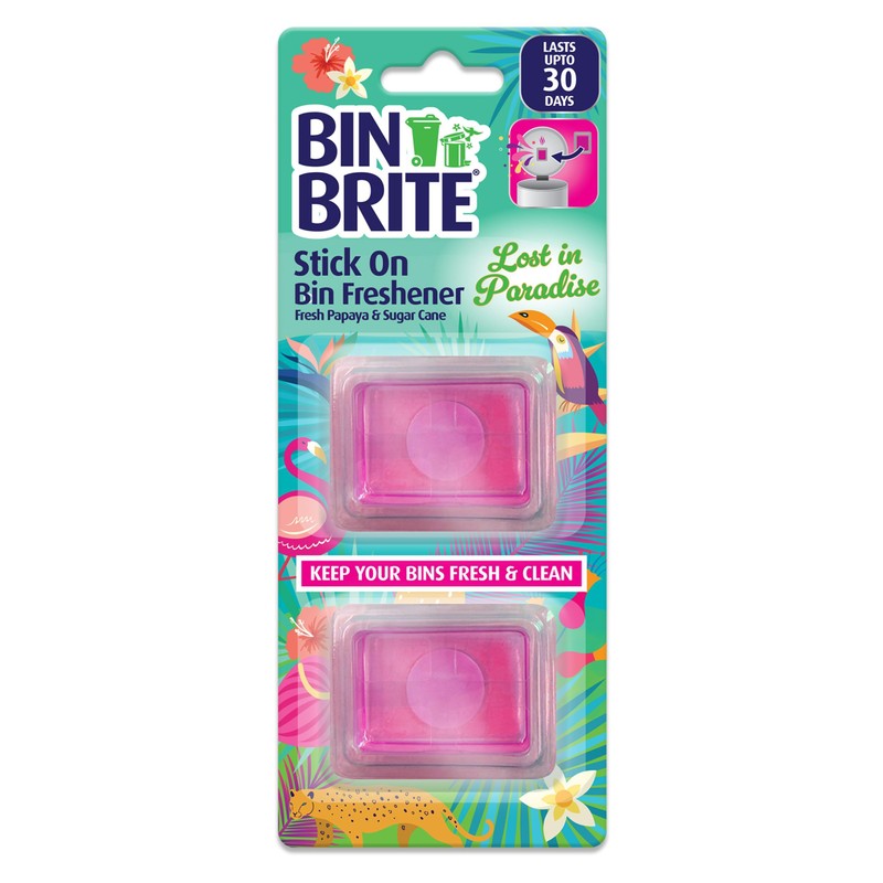 6x Bin Odour Neutraliser Stick On Freshener - Mediterranean Sun