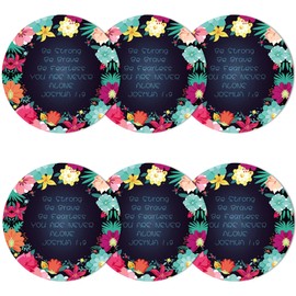 BVYA Coasters for Drinks, Cute Printed Patterns Coasters Drinks Absorbent Cork for Coffee Table,Heat-Resistant,Outdoor Coasters for Housewarming Apartment Kitchen Bar,Set of 6