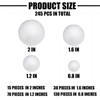 Styrofoam Balls,245PC Large White Foam Balls for Crafts, DIY Craft