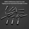 Set of 400 Self-Tapping Screws Assortment Set, Tapping Screws with