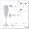 Vikko Décor White Champagne Flutes | 6 Ounce Capacity –