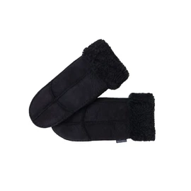 Nordvek Ladies 100% Genuine Sheepskin Mittens With Turn Back Cuff # 308-100 - Black
