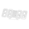 3D LED Wall Clock Minimalist White Frame Digital Wall Alarm