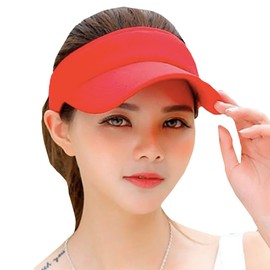 White Fang CA019 Women's Visor Sun Visor, Solid, Hat, Stylish, Simple, Brim Length