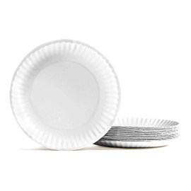 Perk Economy Paper Plates, 9", White, 1000/Carton | Perk