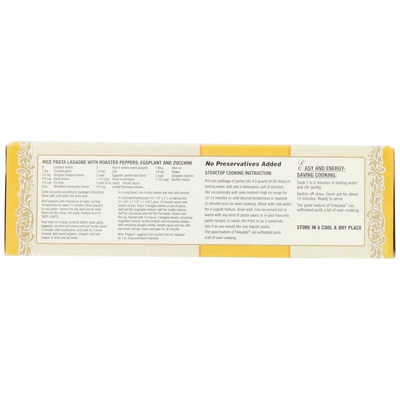 Tinkyada Brown Rice Pasta, Lasagne, 10-Ounce (Pack of 6)