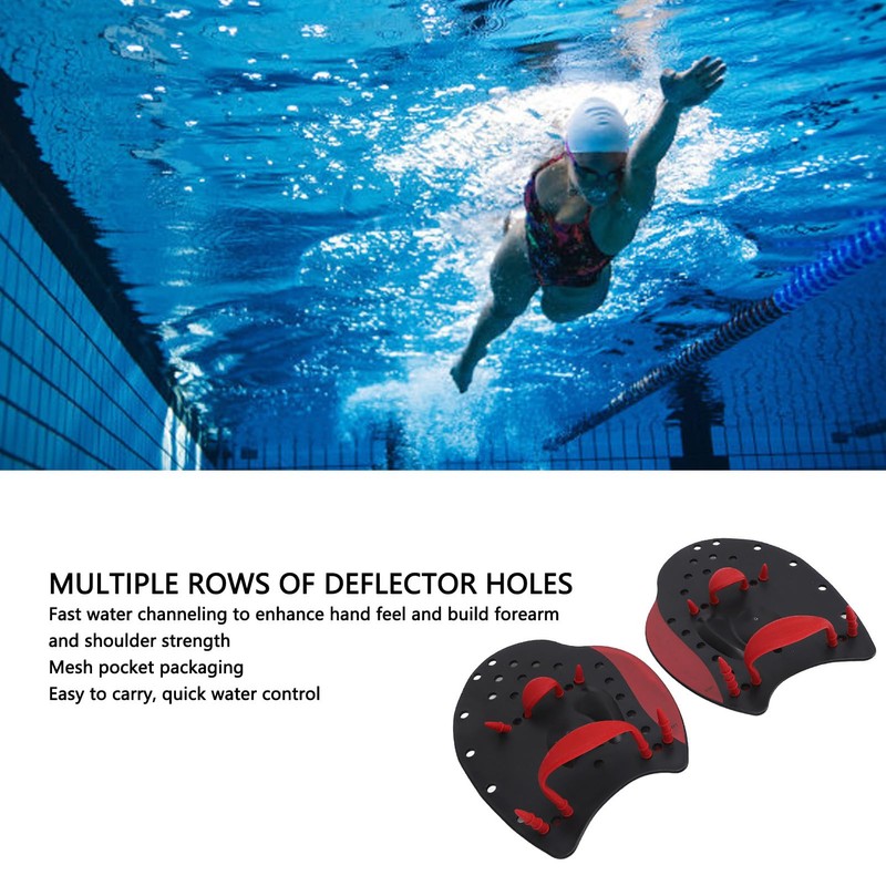 Hand Paddle, Finger Swimming Paddle, Adjustable Swimming Training, Hand Fin